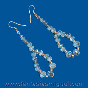 Aretes Boda Blanco Con Plata