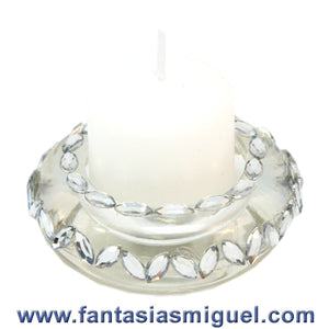 Candelabro Con Piedra Acrílica
