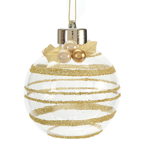 Esfera Transparente Con Diamantina