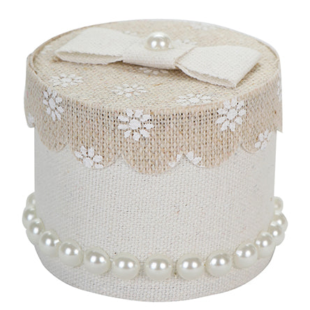 Cajita Con Moño Y Perlas