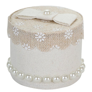 Cajita Con Moño Y Perlas