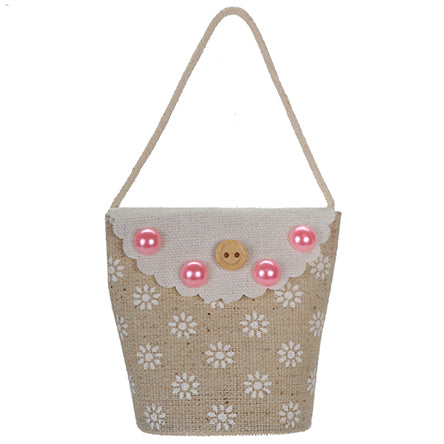 Bolsa Con Perlas Rosas