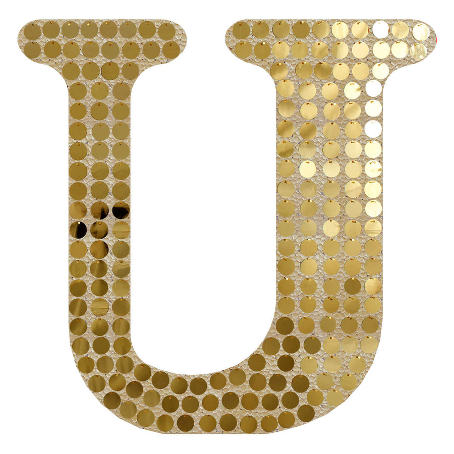 Letra U Oro