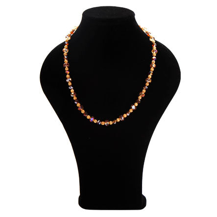 Collar Oro-Miel-Café Con Rondeles