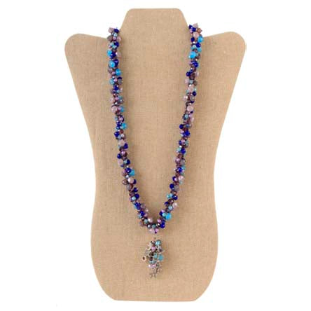 Collar De Rondeles Y Perlas Destello Con Dijes Estellas Y Caballito De Mar