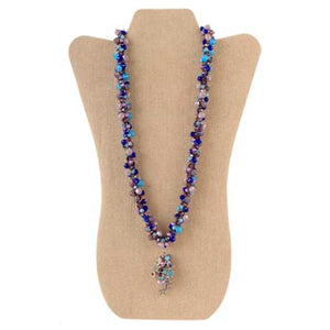 Collar De Rondeles Y Perlas Destello Con Dijes Estellas Y Caballito De Mar